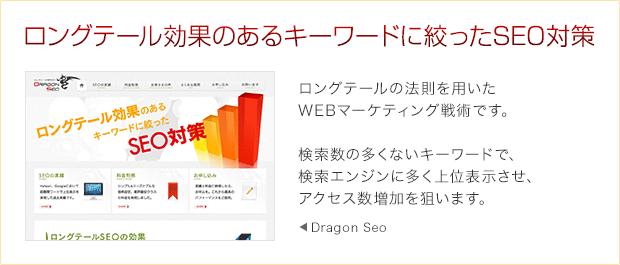 ロングテール効果のあるキーワードに絞ったSEO対策